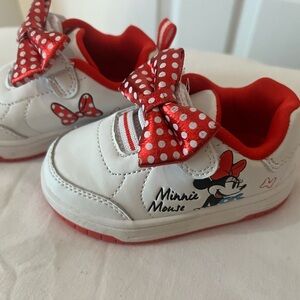 Kids Disney Red and White Minnie Mouse Sneakers